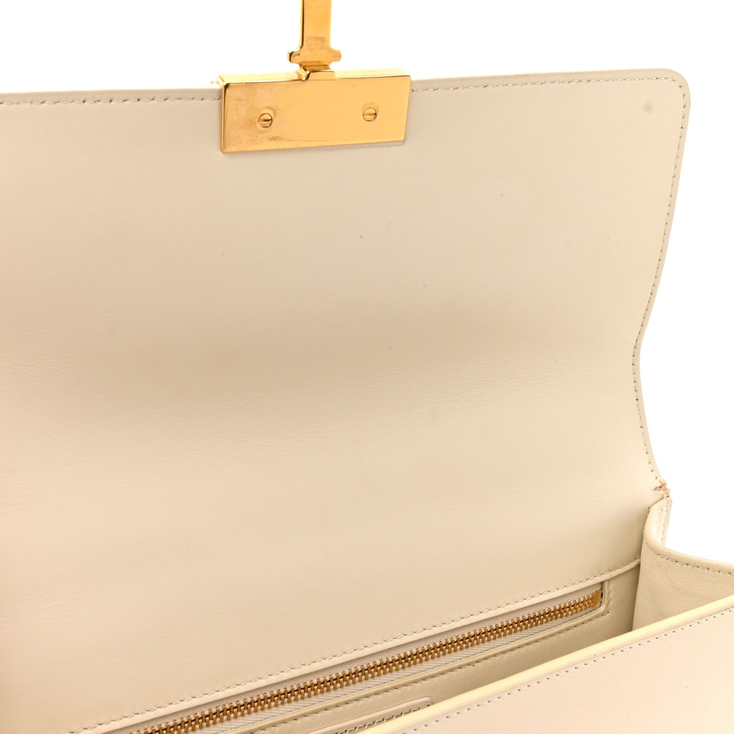 Box Calfskin 30 Montaigne Flap Bag Latte
