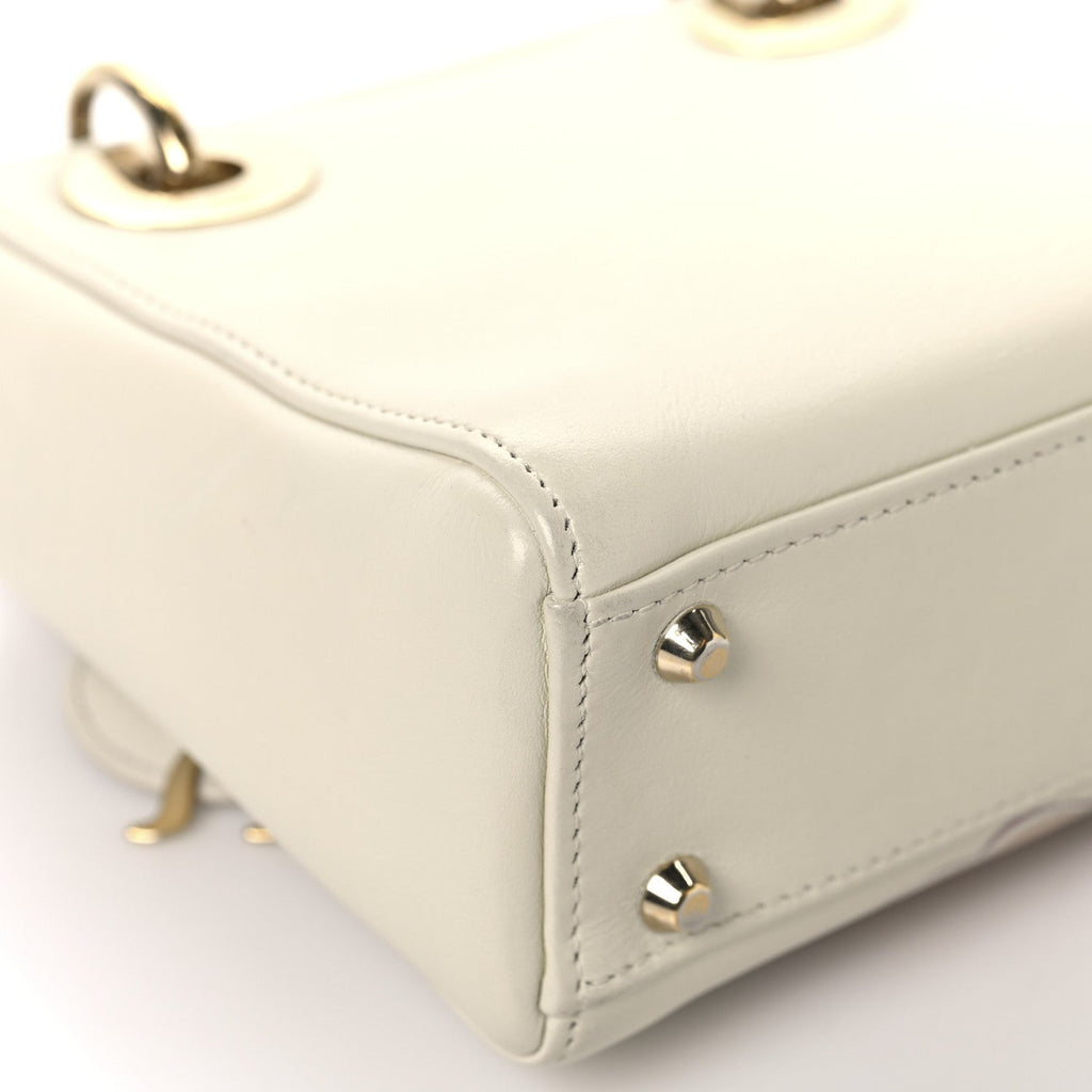 Calfskin Niki De Saint Phalle Dioramour Mini Supple Lady Dior White Multicolor