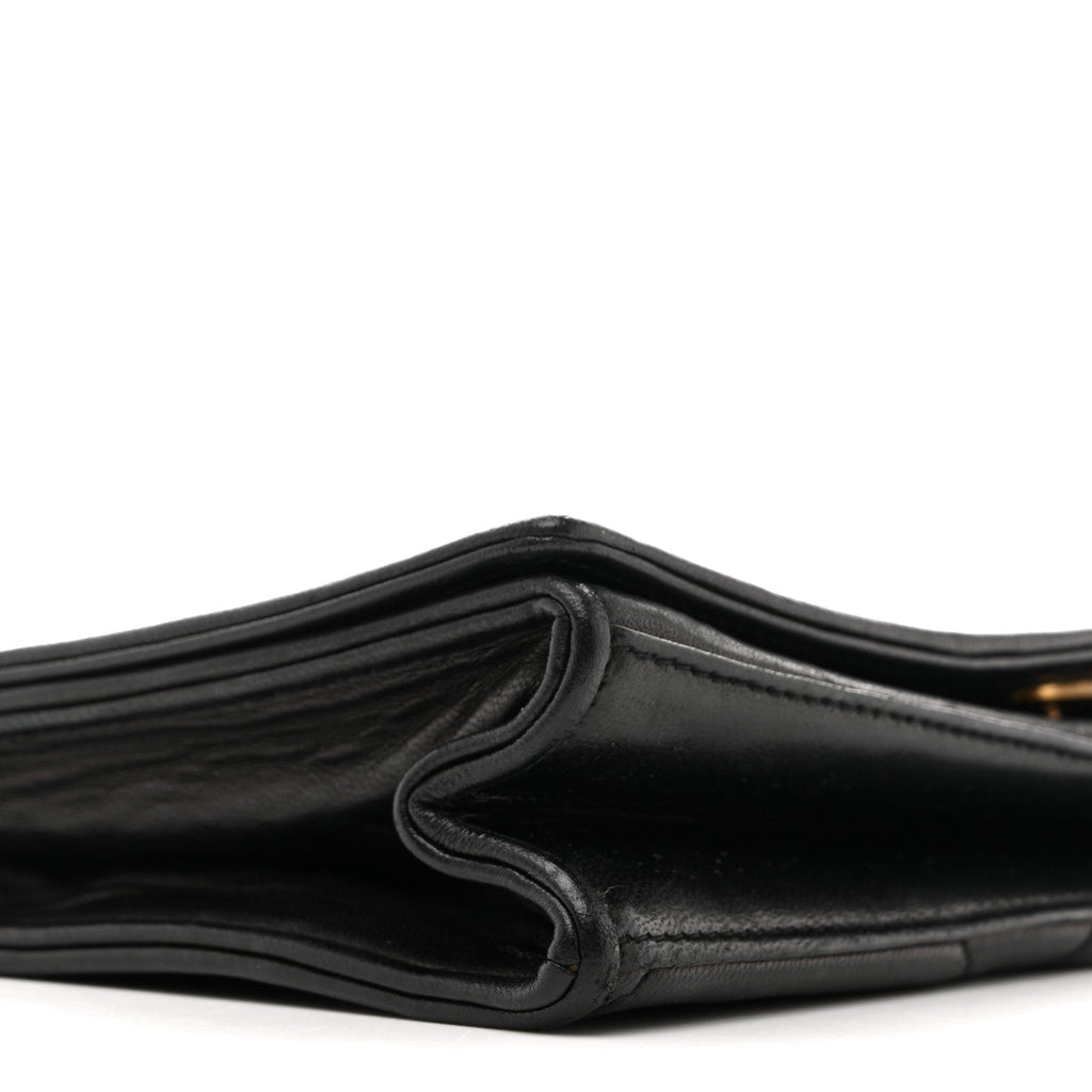 Lambskin Quilted Diamond CC Flap Black