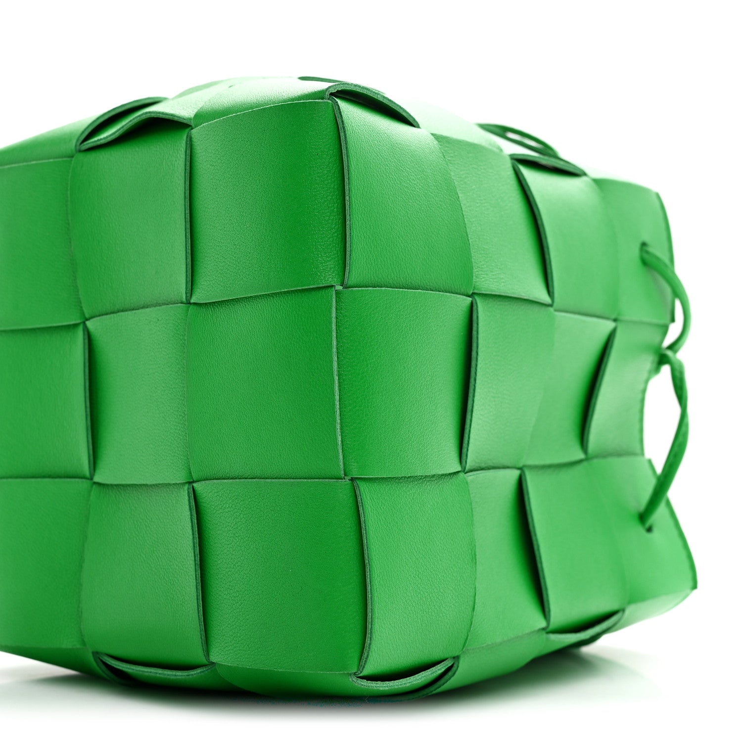 Nappa Maxi Intrecciato Small Cassette Bucket Bag Parakeet