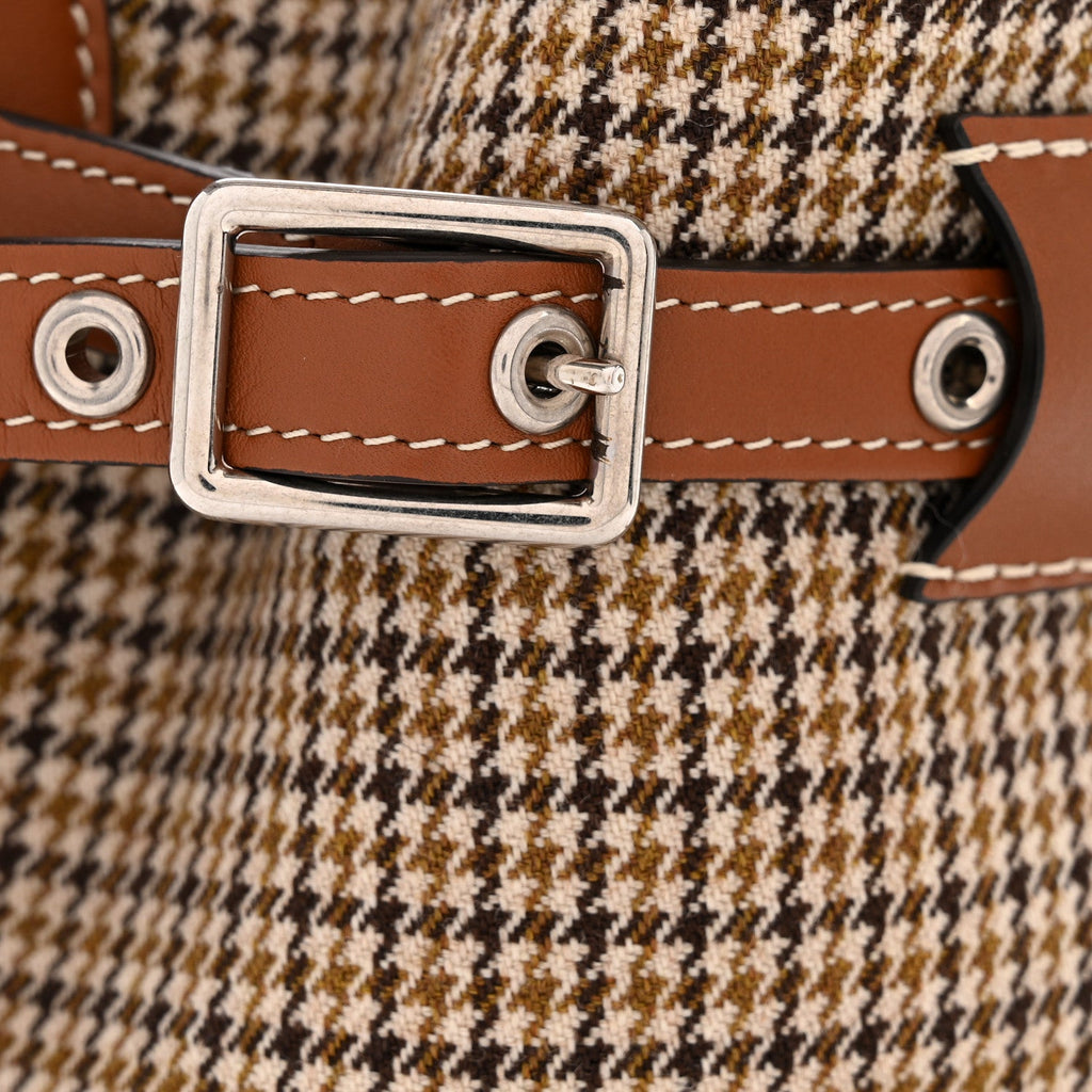 Smooth Calfskin Tweed Nano Big Bag Bucket Tan
