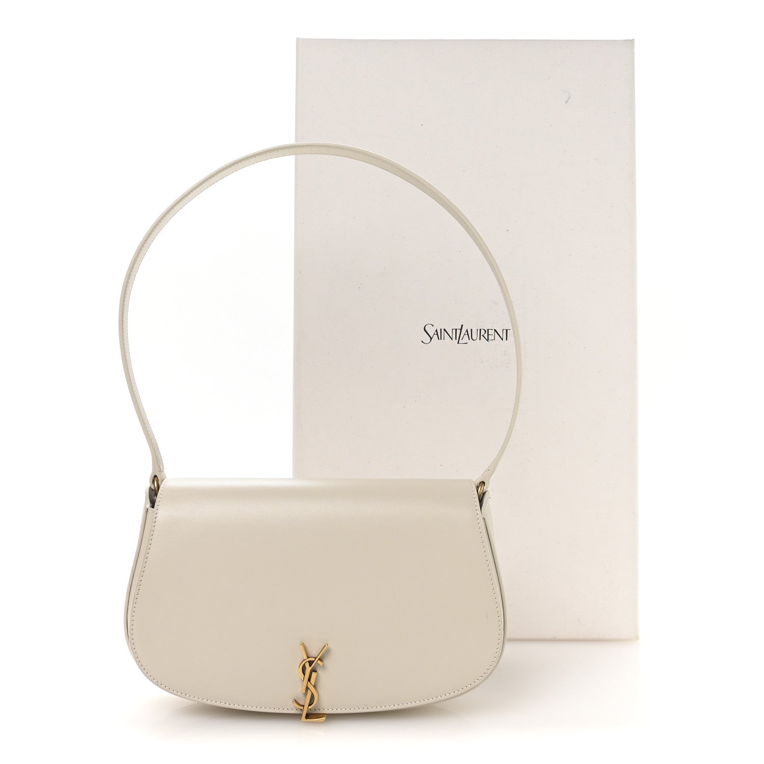Box Calfskin Mini Voltaire Shoulder Bag Crema soft