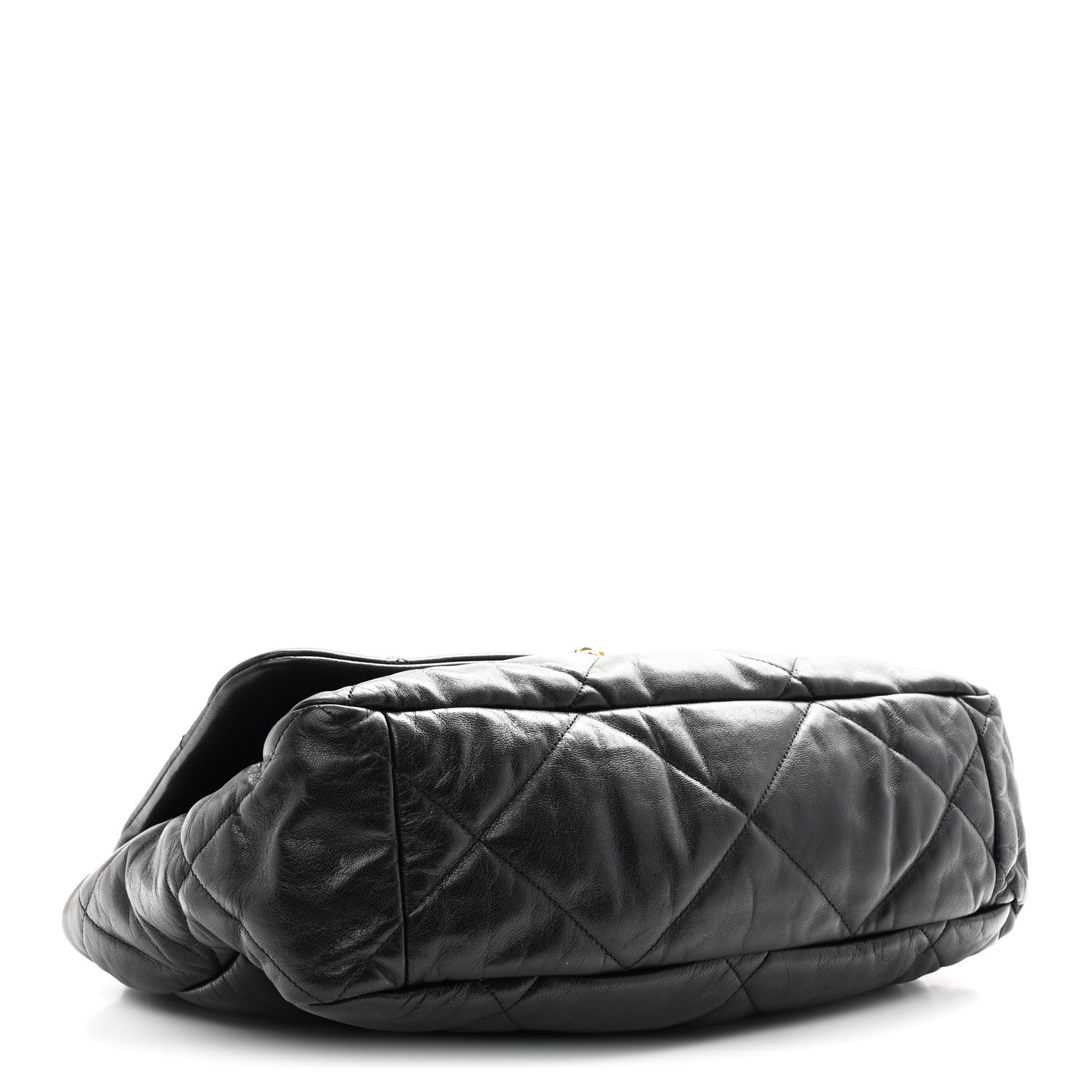 Goatskin Quilted Maxi Chanel 19 Flap Black