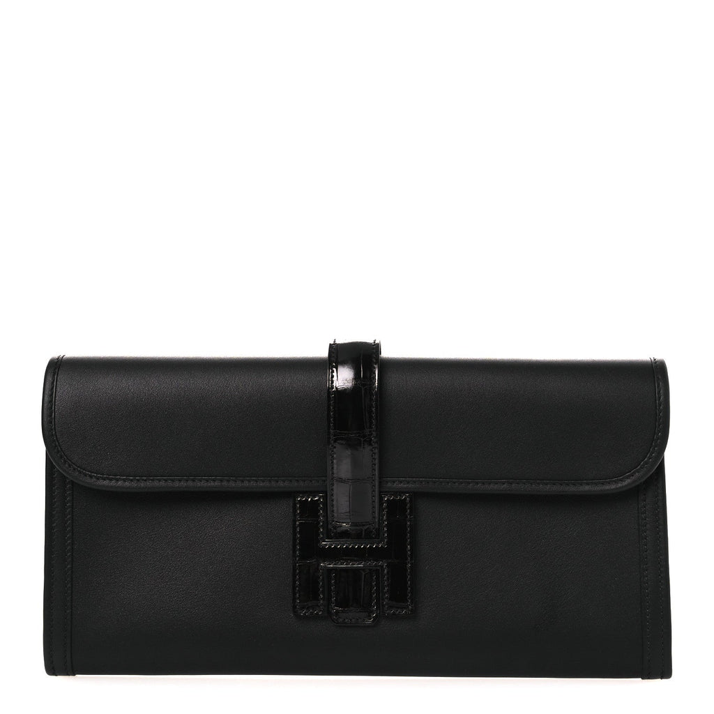Swift Shiny Alligator Jige Elan 29 Touch Clutch Black