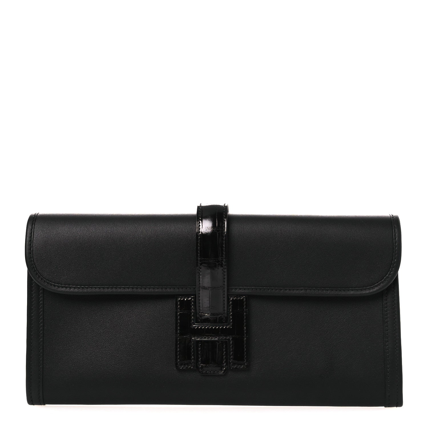 Swift Shiny Alligator Jige Elan 29 Touch Clutch Black