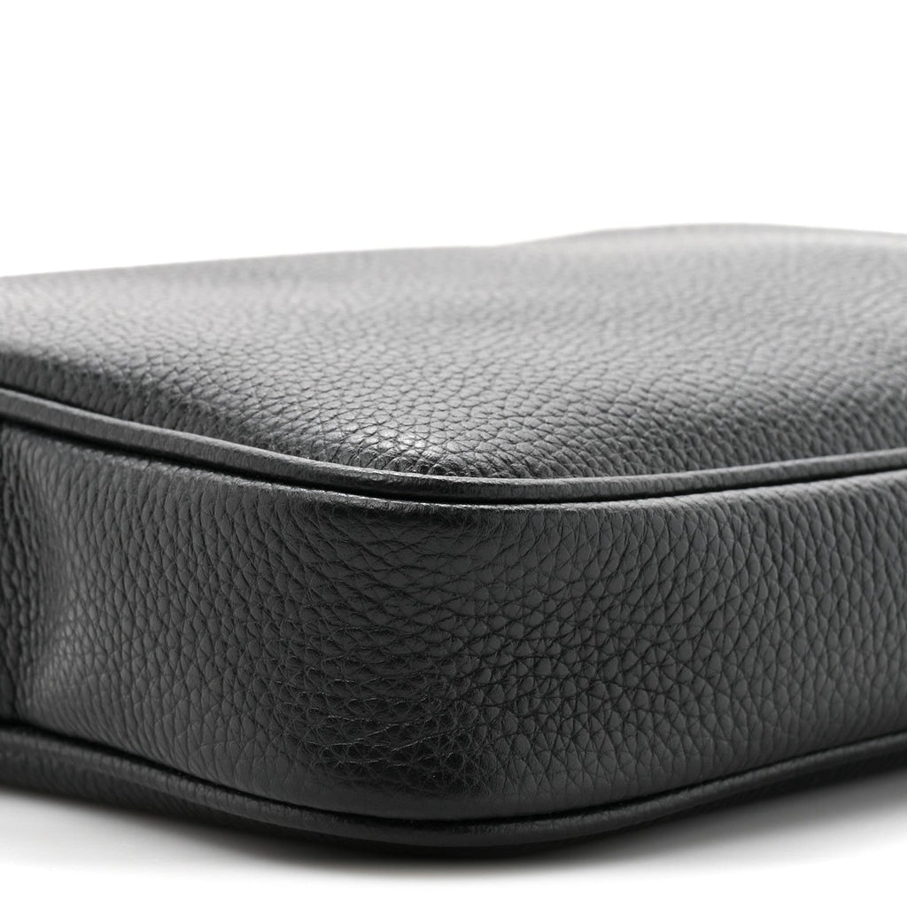 Pebbled Calfskin Shoulder Bag  Black
