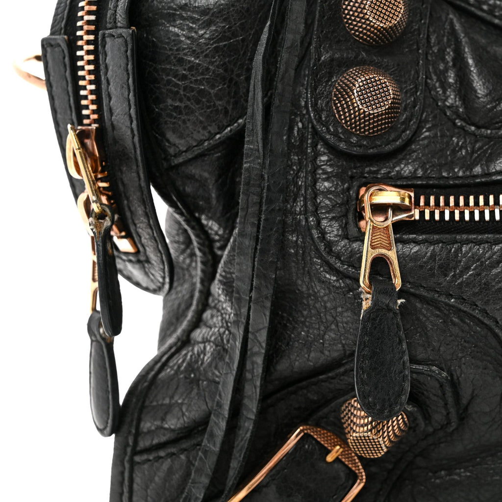 Agneau Giant 21 Rose Gold Hardware City Black