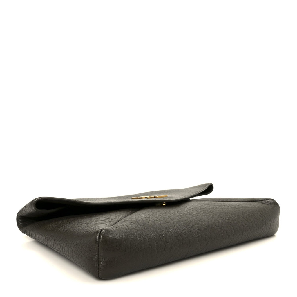 Lambskin Large Cassandre Envelope Pouch Light Musk