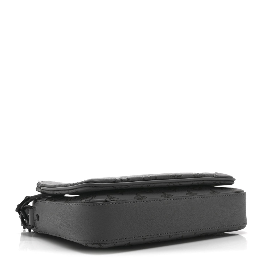 Calfskin Monogram Shadow Trio Messenger Anthracite Gray