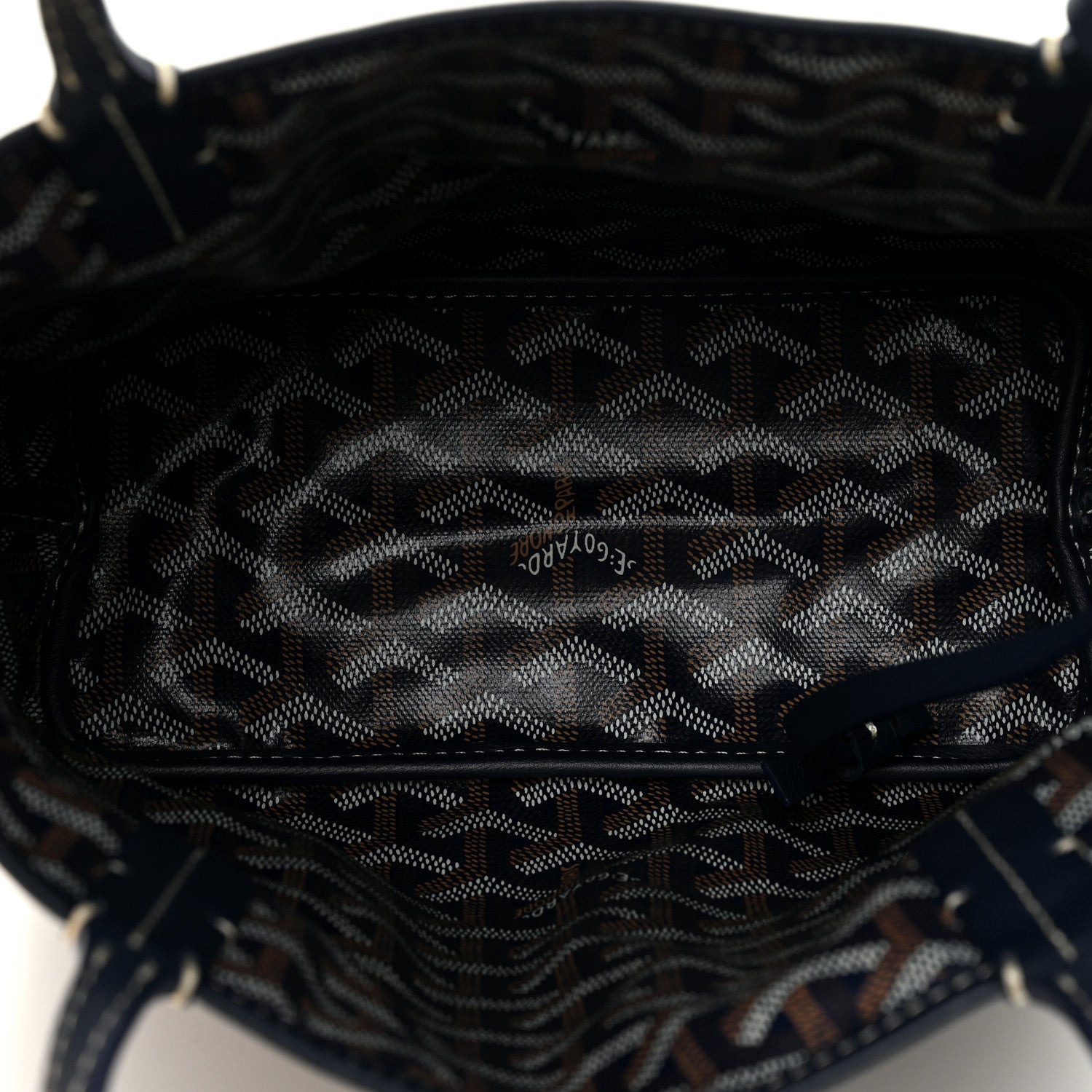 Goyardine Reversible Mini Anjou Navy