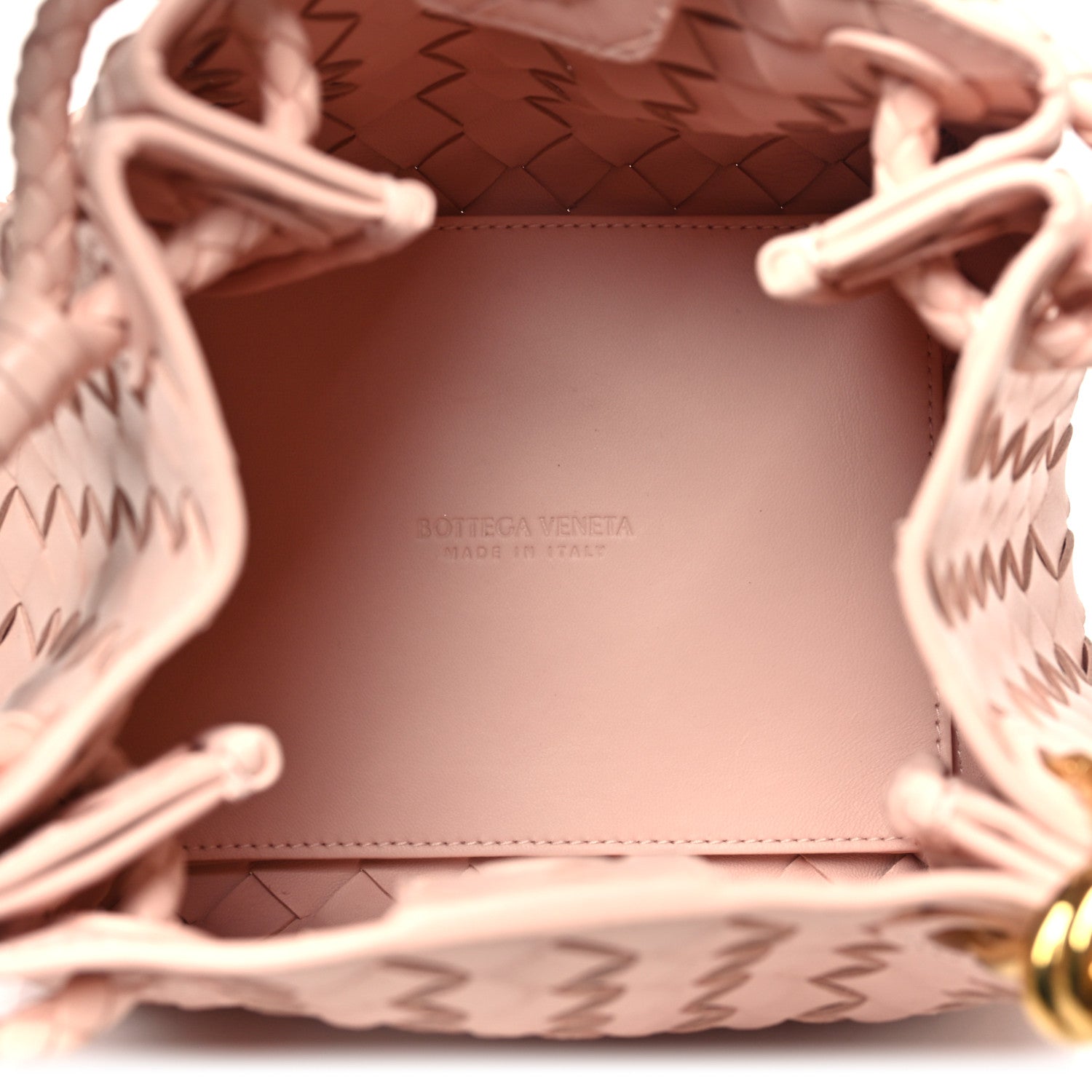 Nappa Intrecciato Small Parachute Shoulder Bag Cameo