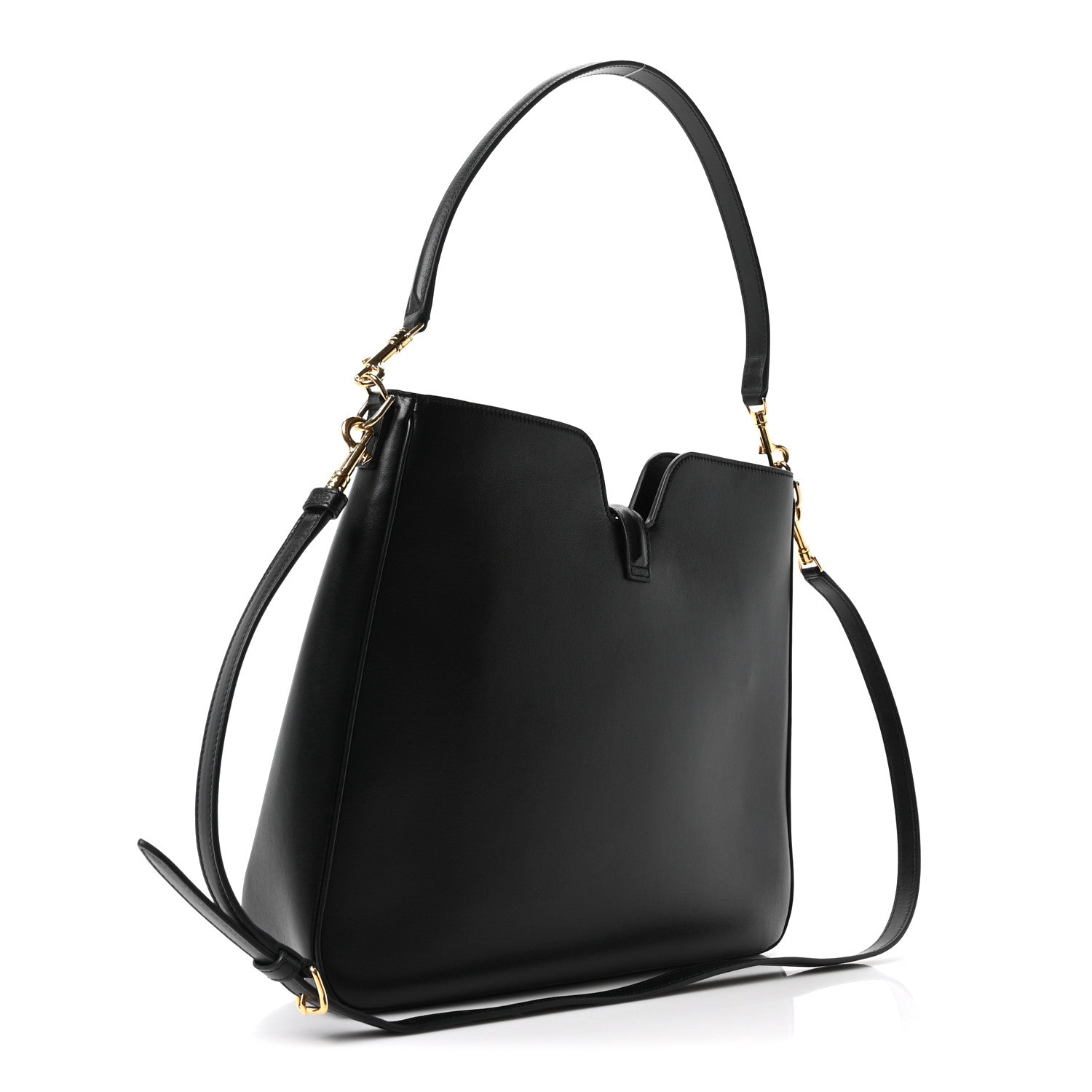 Smooth Calfskin Medium Camille 16 Soft Bag Black