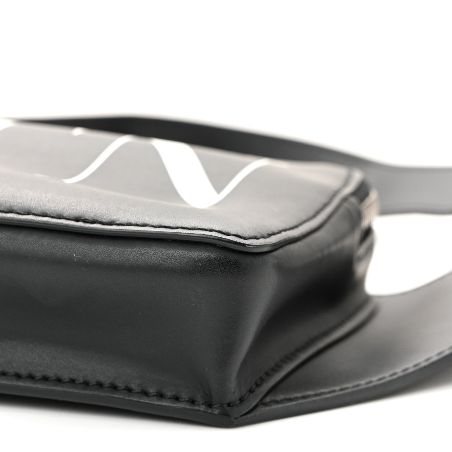 Calfskin VLTN Belt Bag Black White