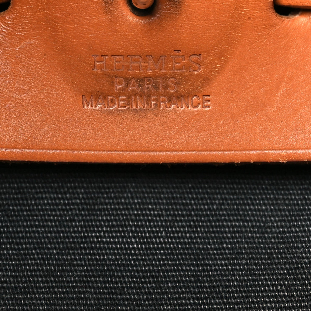 Toile Vache Calfskin Herbag 30 PM Black Natural