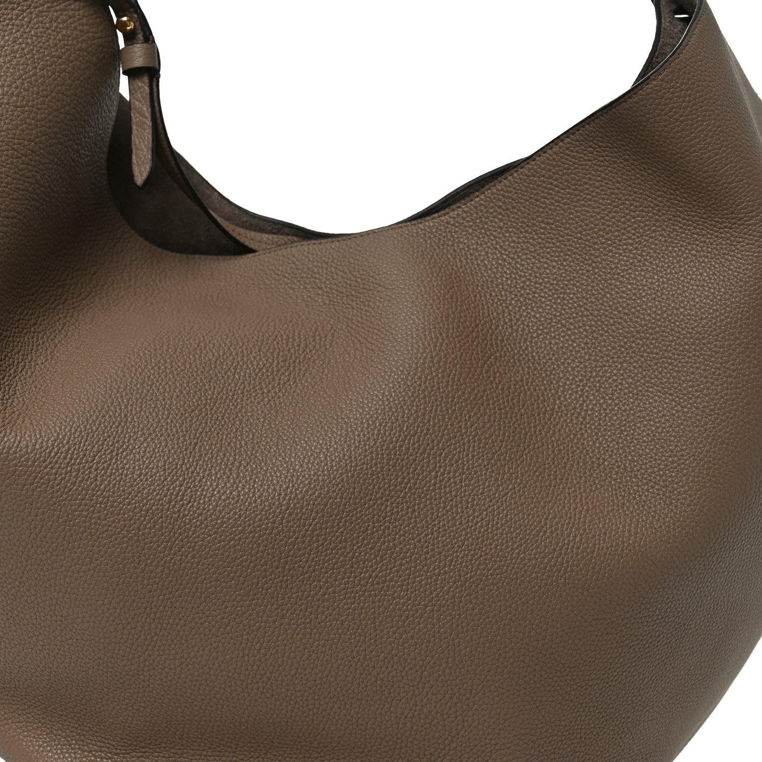 Pebbled Sport Calfskin Medium Lotus Tote Mokka