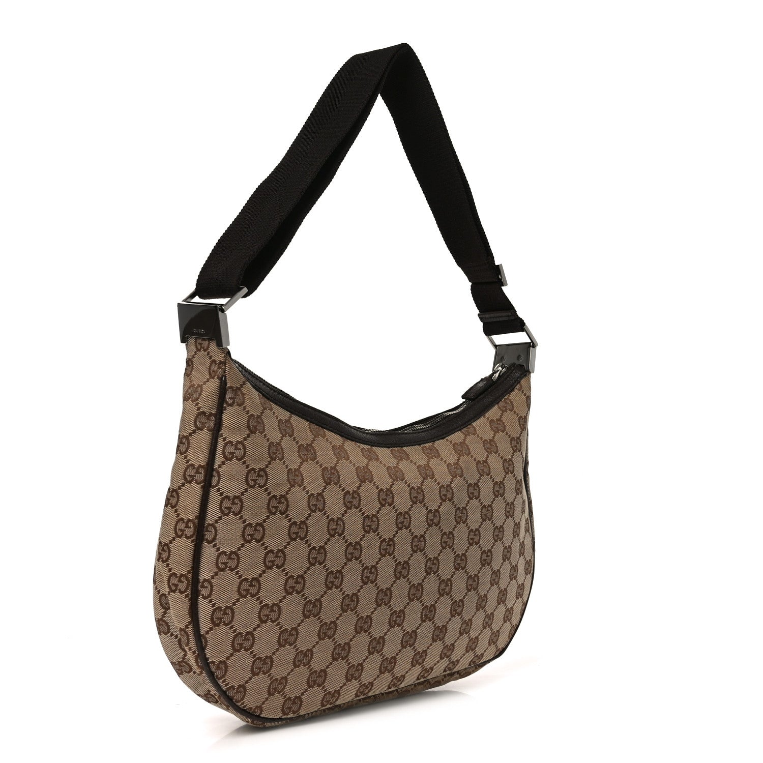Monogram Medium Half Moon Hobo Dark Brown