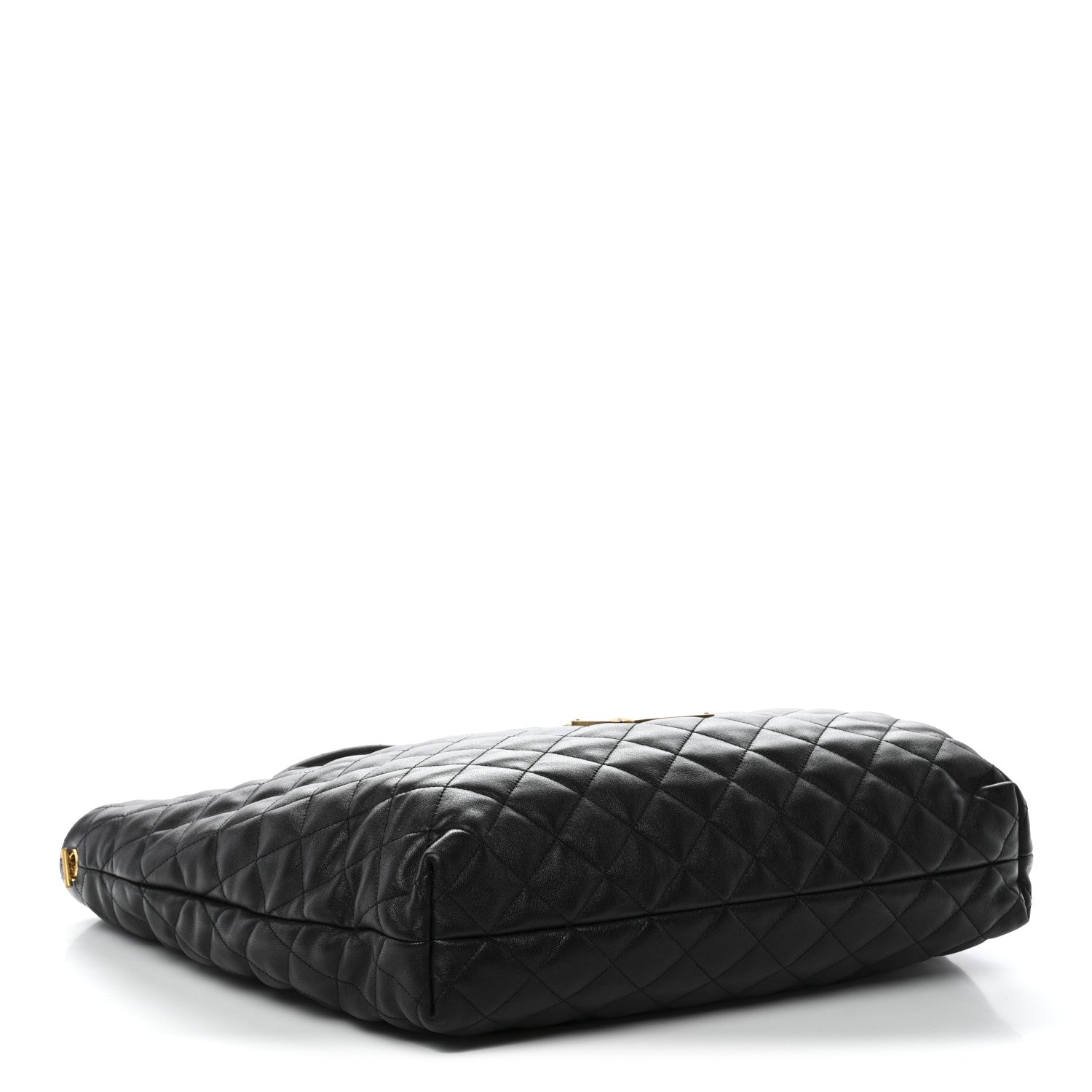 Lambskin Quilted Maxi Icare Shopping Tote Black