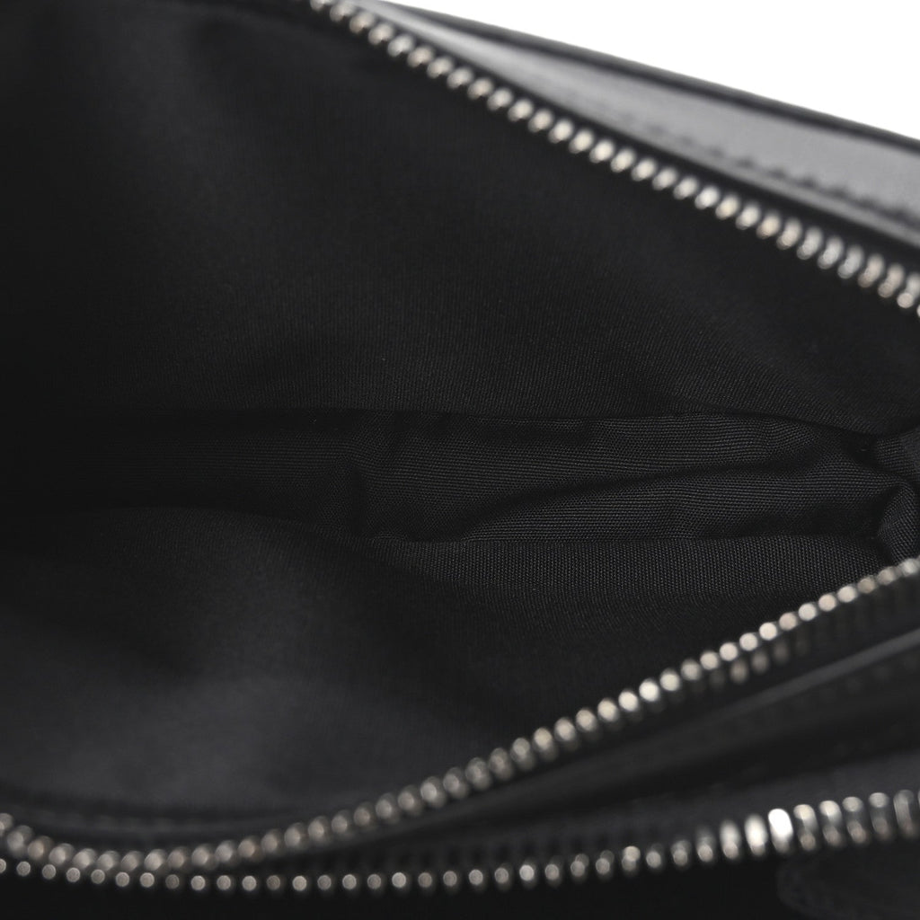 Coated Canvas CD Diamond Messenger Pouch Black