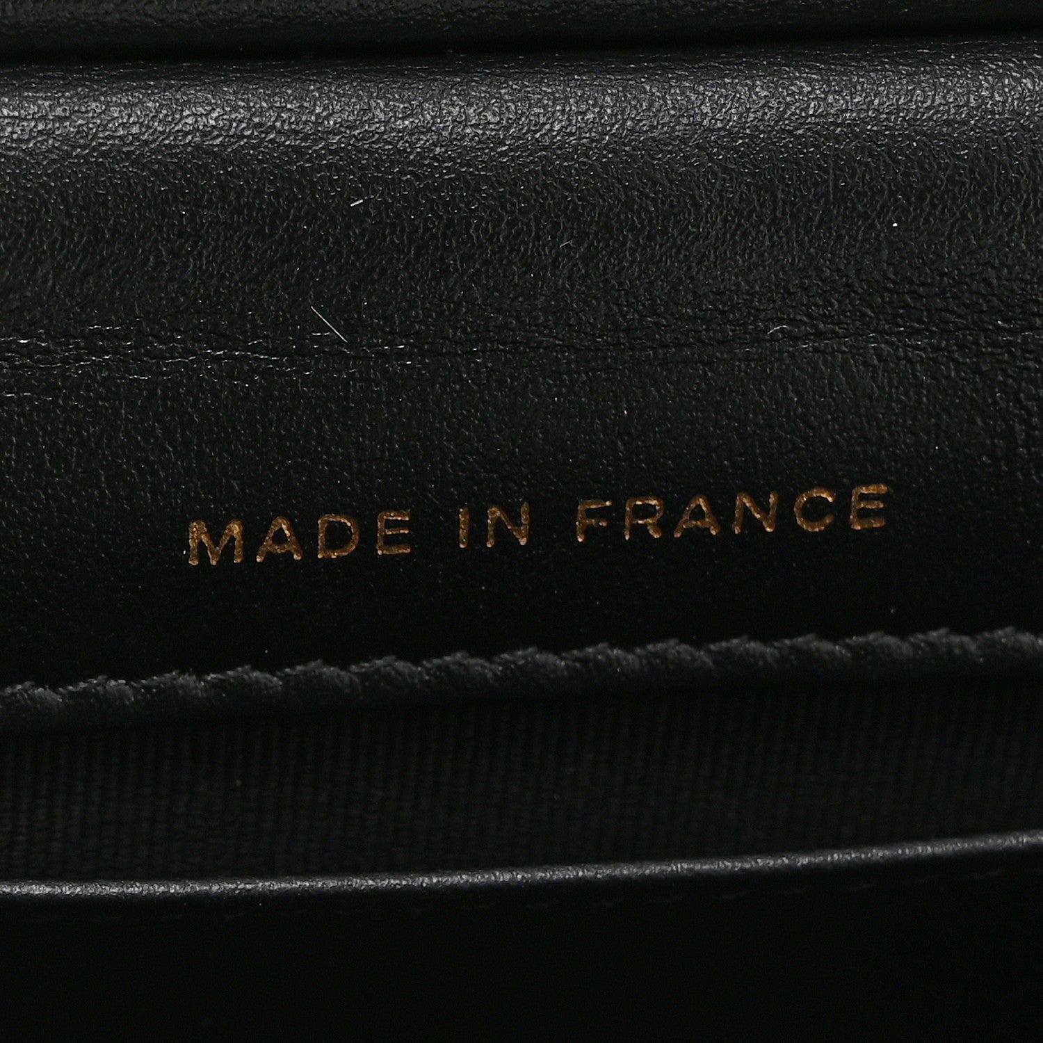 Calfskin Quilted Lady Handle Flap  Holder With Chain Black