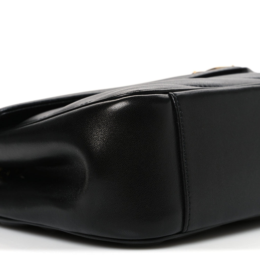 Lambskin Chevron Quilted Medium Loulou Black