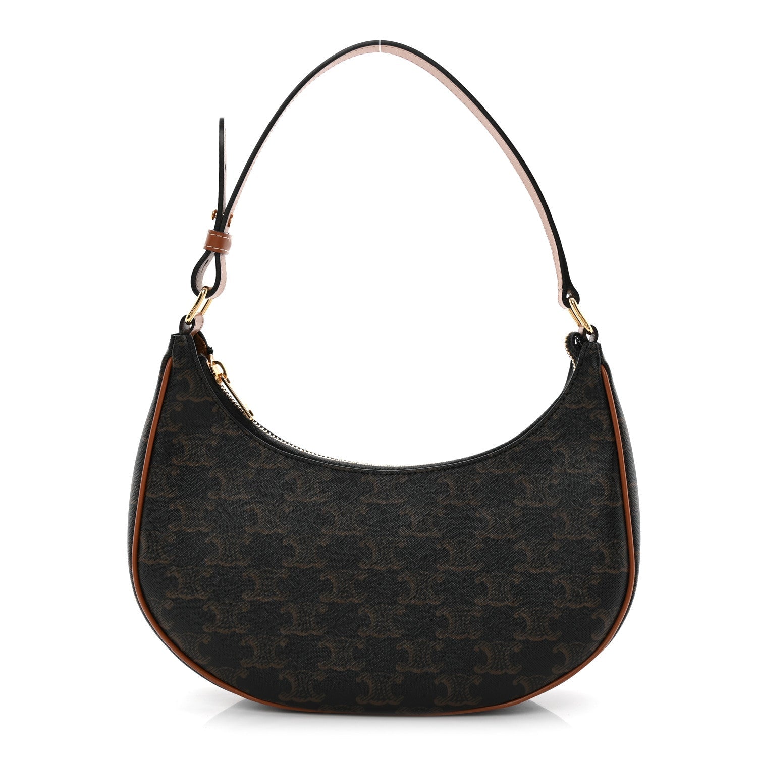 Triomphe Canvas Calfskin Ava Shoulder Bag Tan