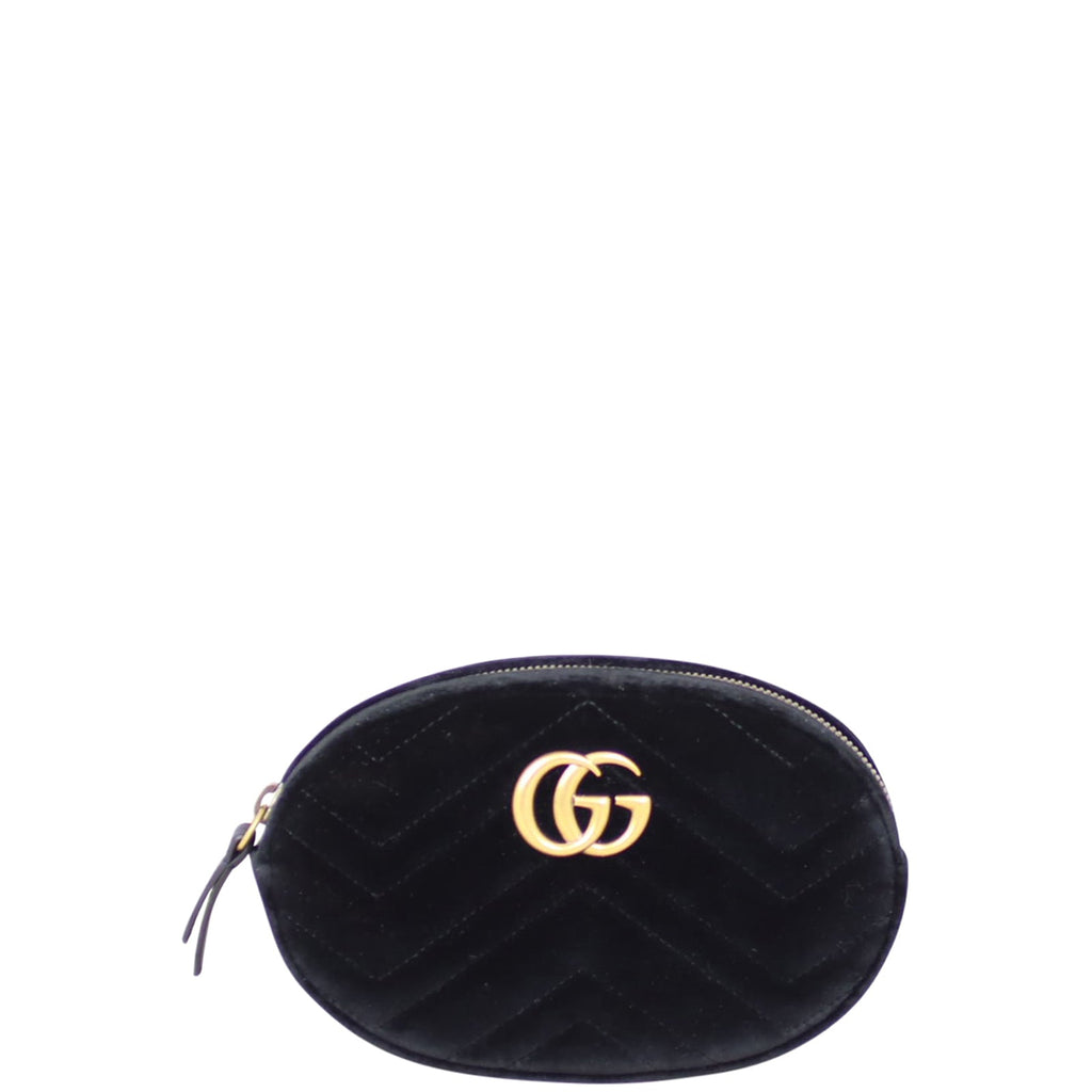 Gucci GG Marmont Matelasse Velvet Belt Bag