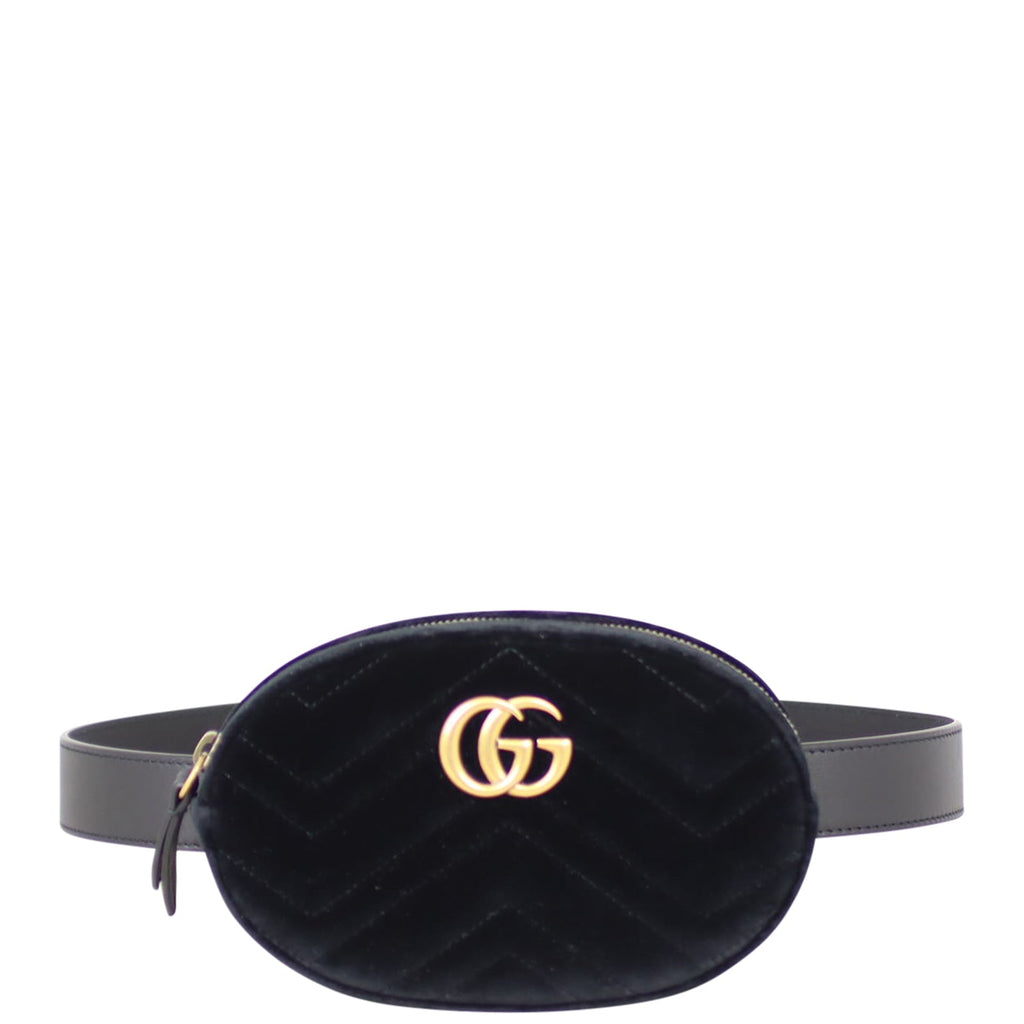 Gucci GG Marmont Matelasse Velvet Belt Bag