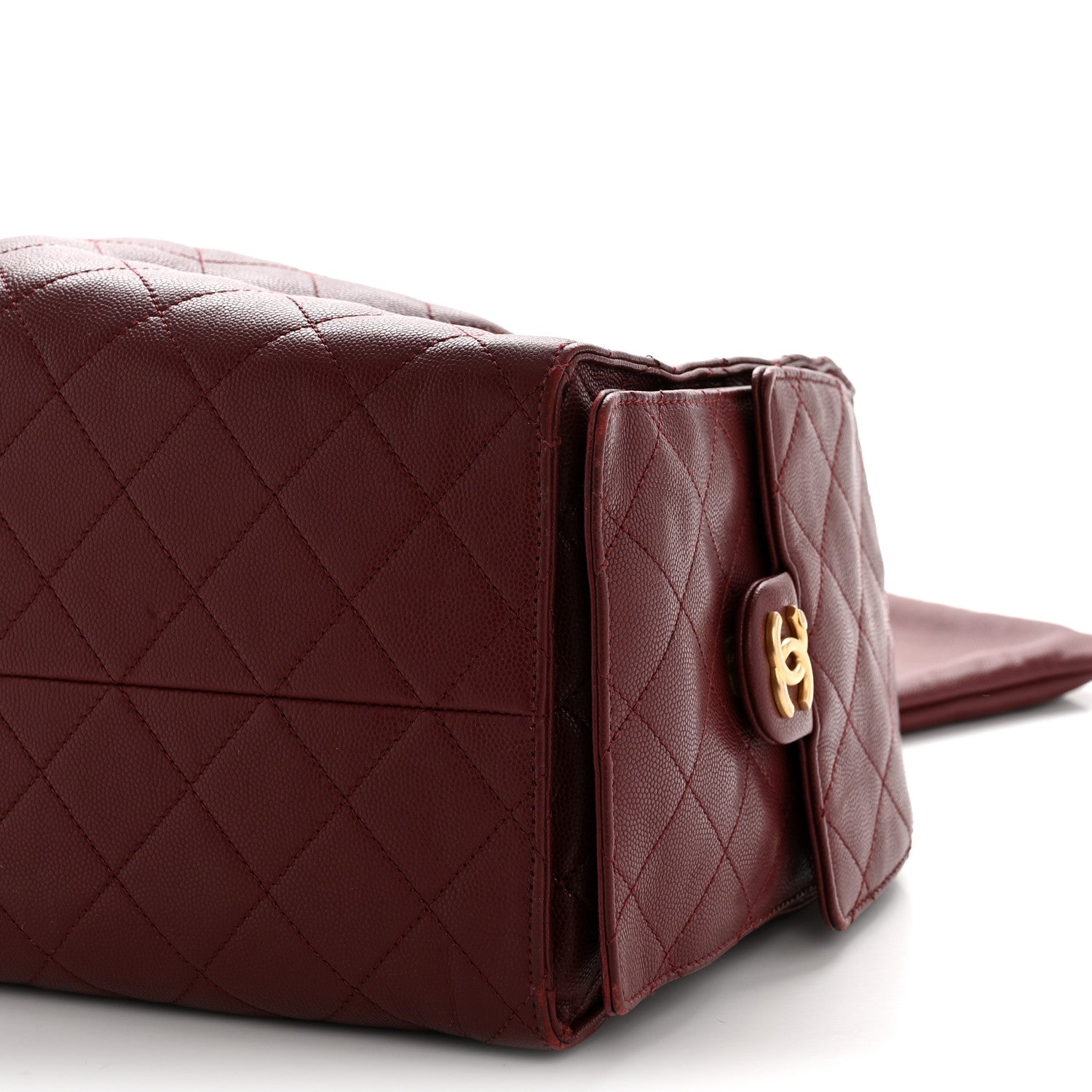 Caviar Quilted Medium Chanel 25 Handbag Burgundy