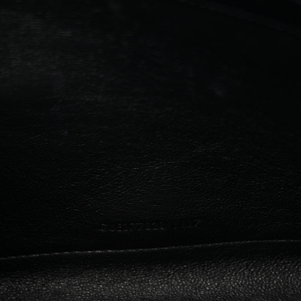 Grain De Poudre Matelasse Chevron Monogram Chain Wallet Black