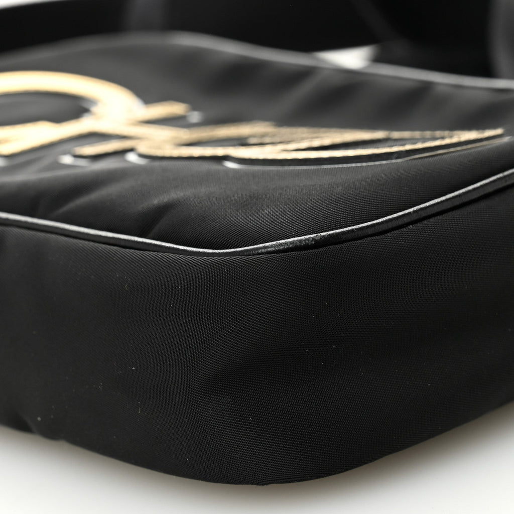 Nylon Lorelle Logo Camera Bag Black