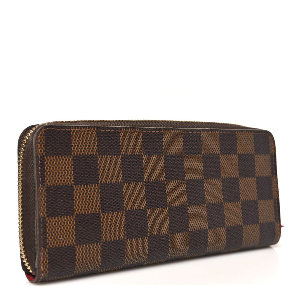 Damier Ebene Clemence Wallet Cherry