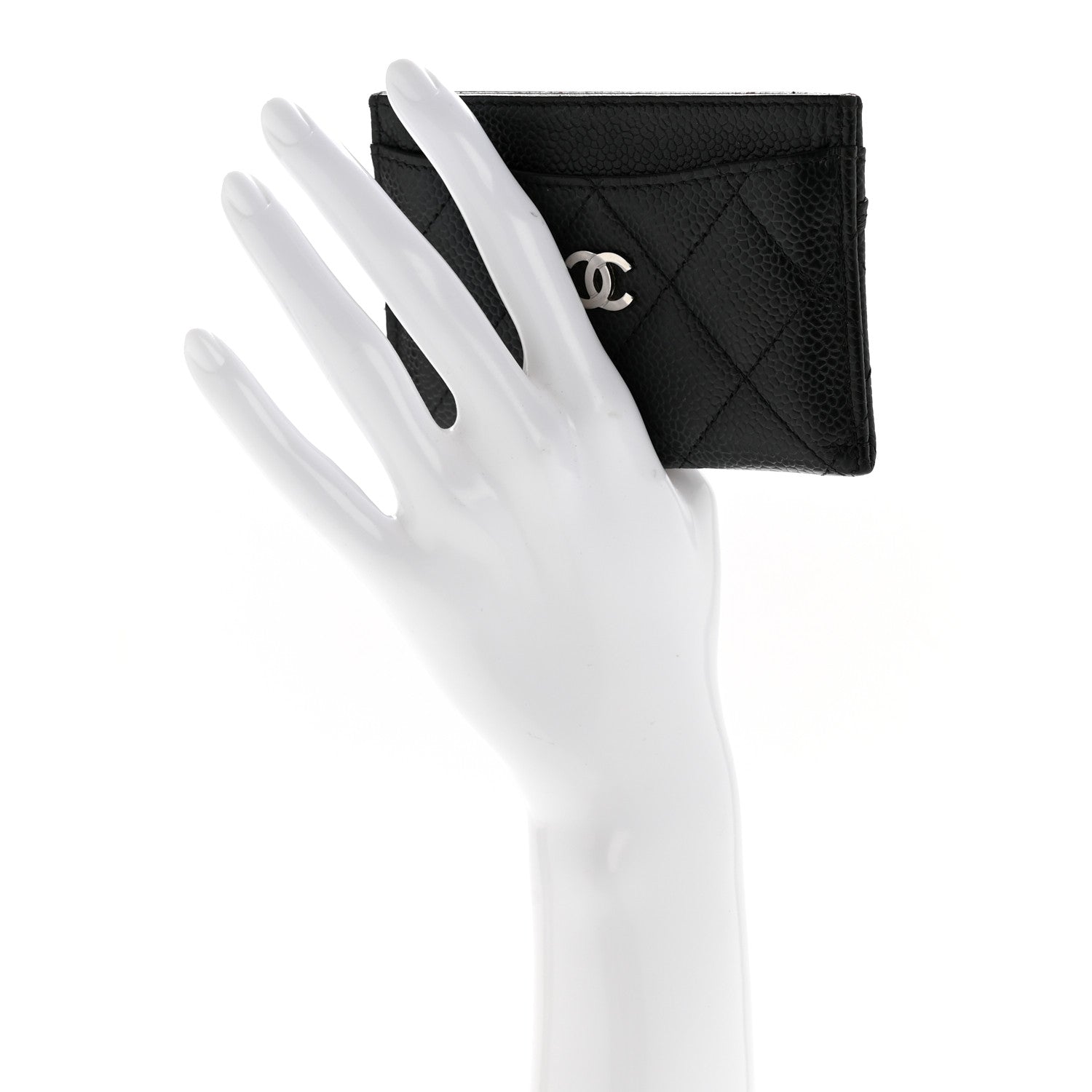 Caviar Quilted  Holder Black