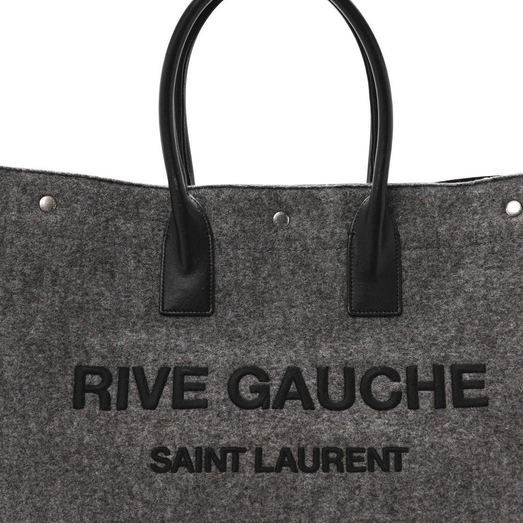 Wool Calfskin Rive Gauche Tote Grey