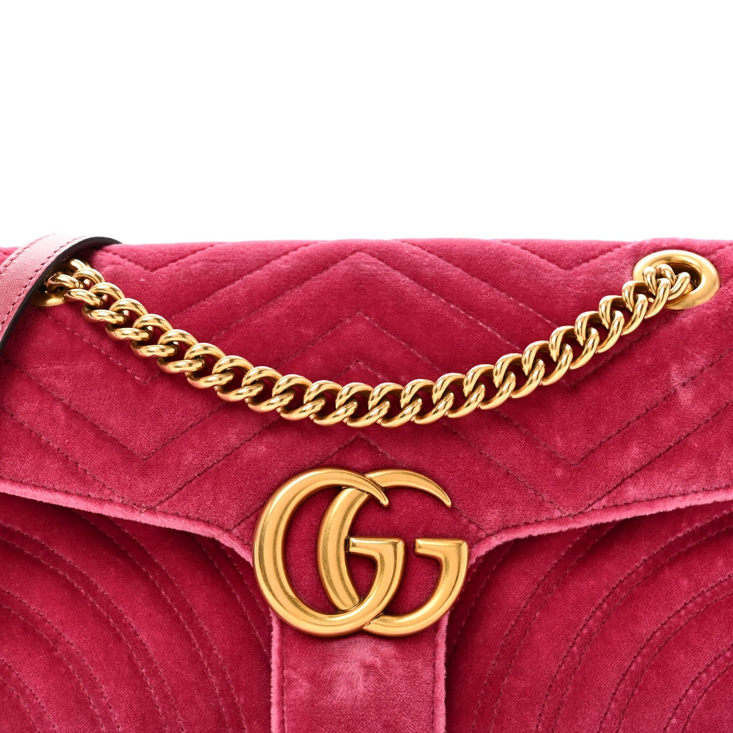 Velvet Matelasse Small GG Marmont Shoulder Bag Light Raspberry Rose