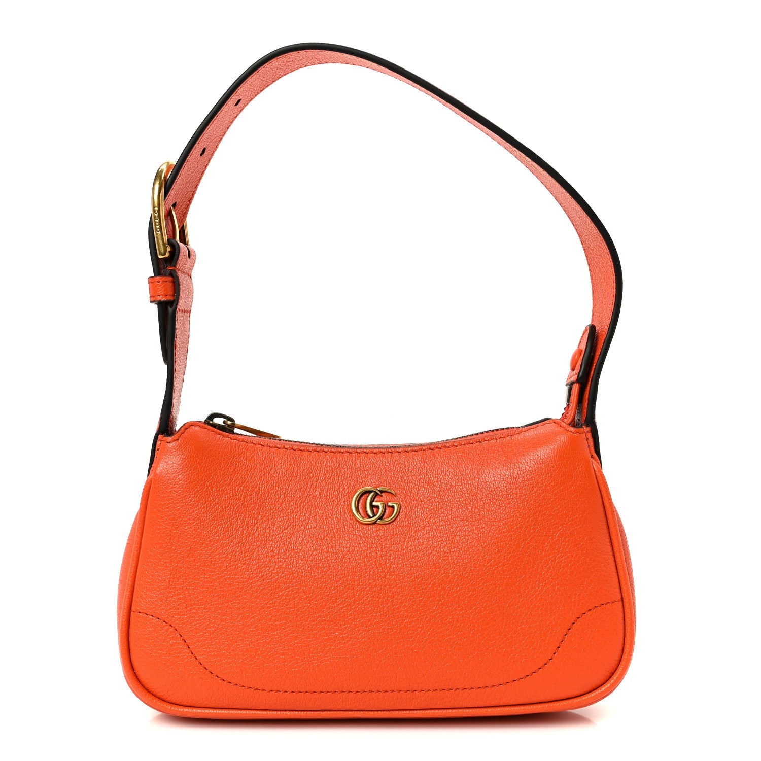 Goatskin Mini Aphrodite Shoulder Bag Orange