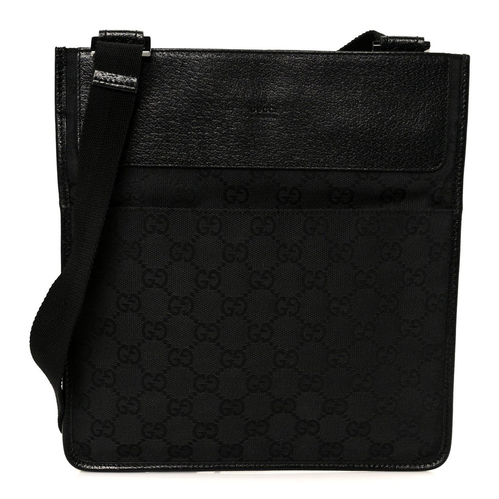 GG Monogram Messenger Crossbody Bag Black