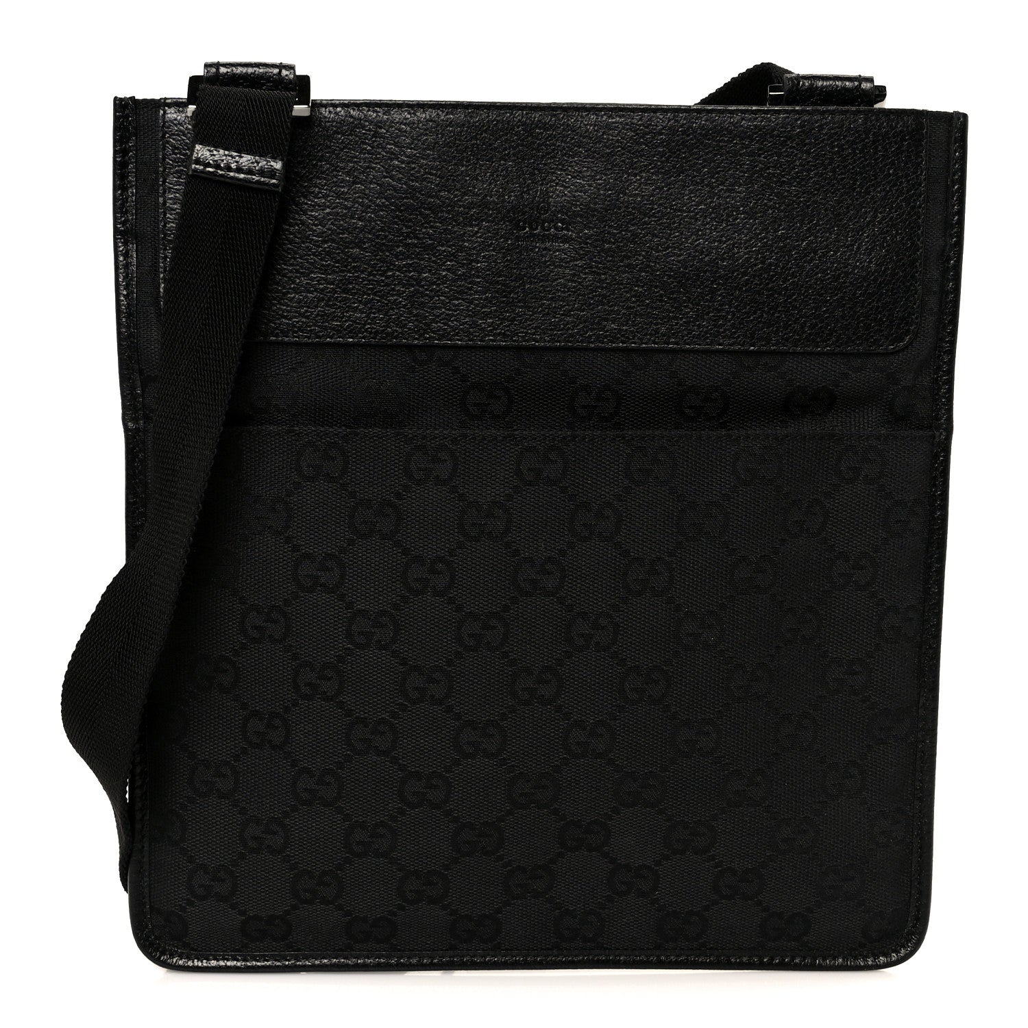 GG Monogram Messenger Crossbody Bag Black