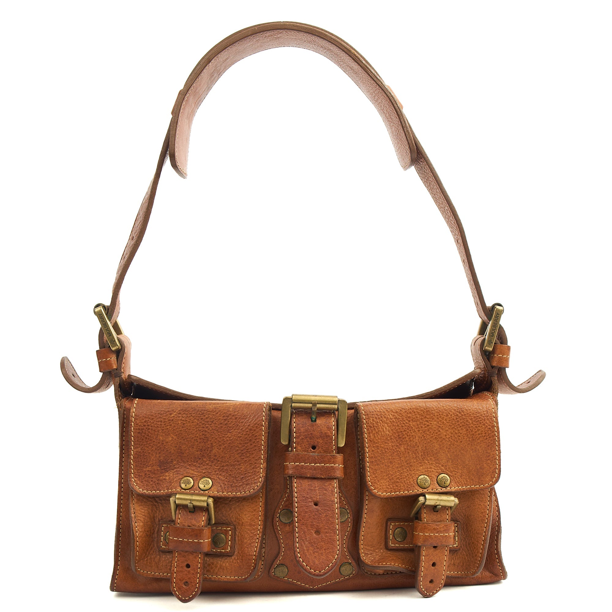 Mulberry Shoulder Bag Blenheim in Oak, Calfskin Leather