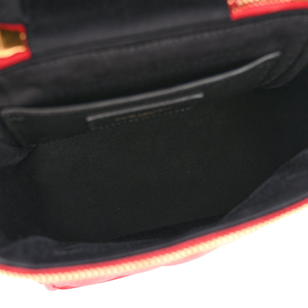Grain de Poudre Quilted 80's Vanity Bag Rouge Eros
