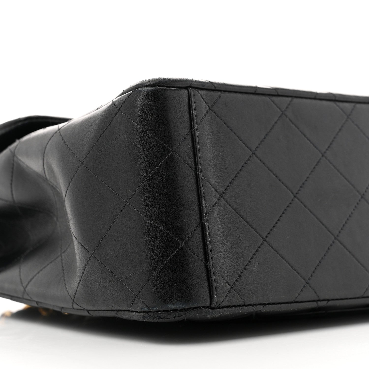 Lambskin Quilted XL Jumbo Single Flap Black
