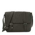 Piuma Calfskin Jumbo GG Embossed Double Buckle Medium Messenger Bag Dark Vintage Olive