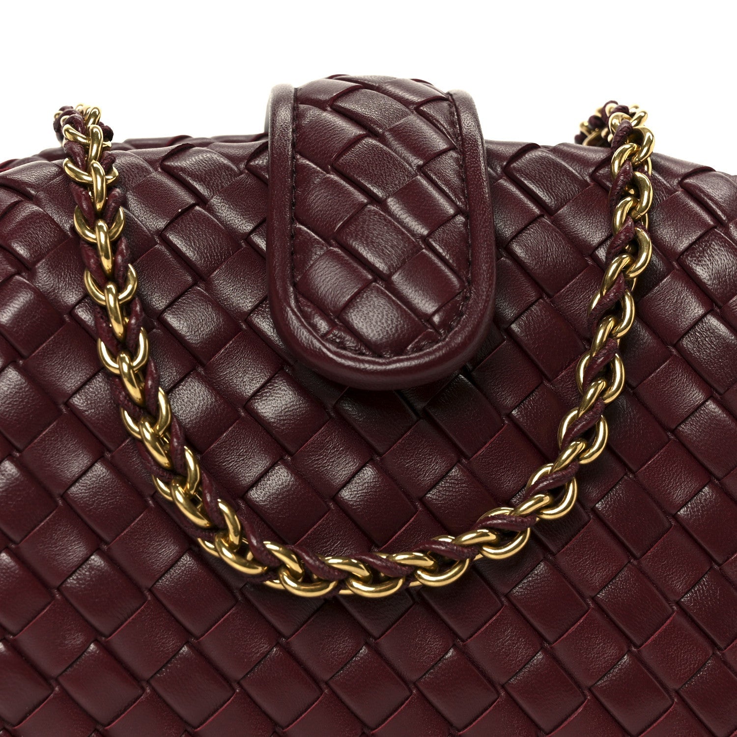 Nappa Intrecciato Teen The Lauren 1980 Clutch With Chain Barolo