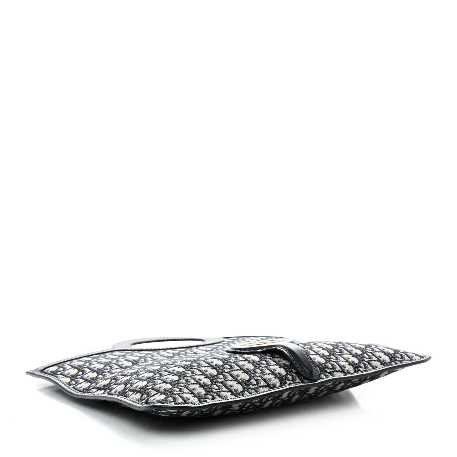 Oblique Fold Over Clutch Blue