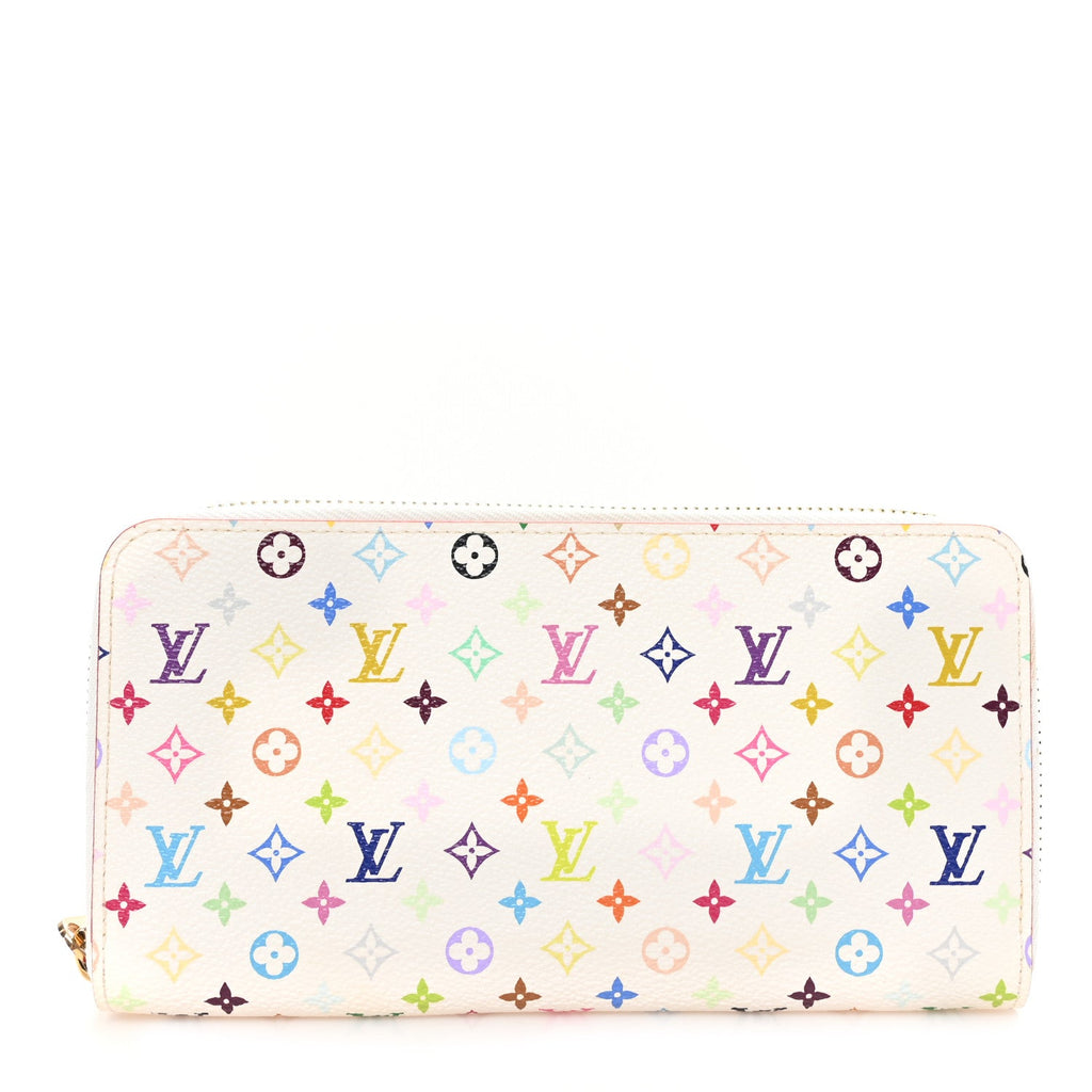 Monogram Multicolor Zippy Wallet White Orange