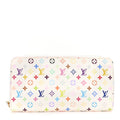Monogram Multicolor Zippy Wallet White Orange