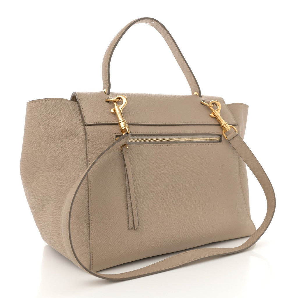 Grained Calfskin Mini Belt Bag Light Taupe