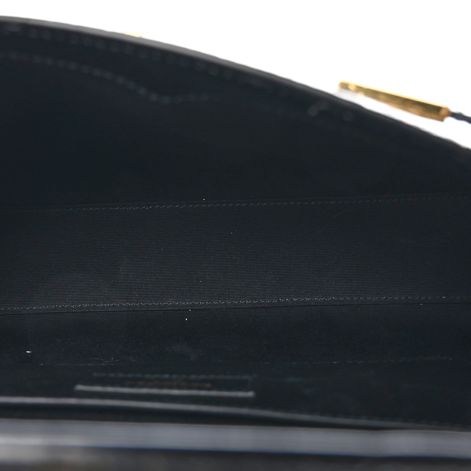 Shiny Calfskin Crocodile Embossed Manhattan Baguette Black