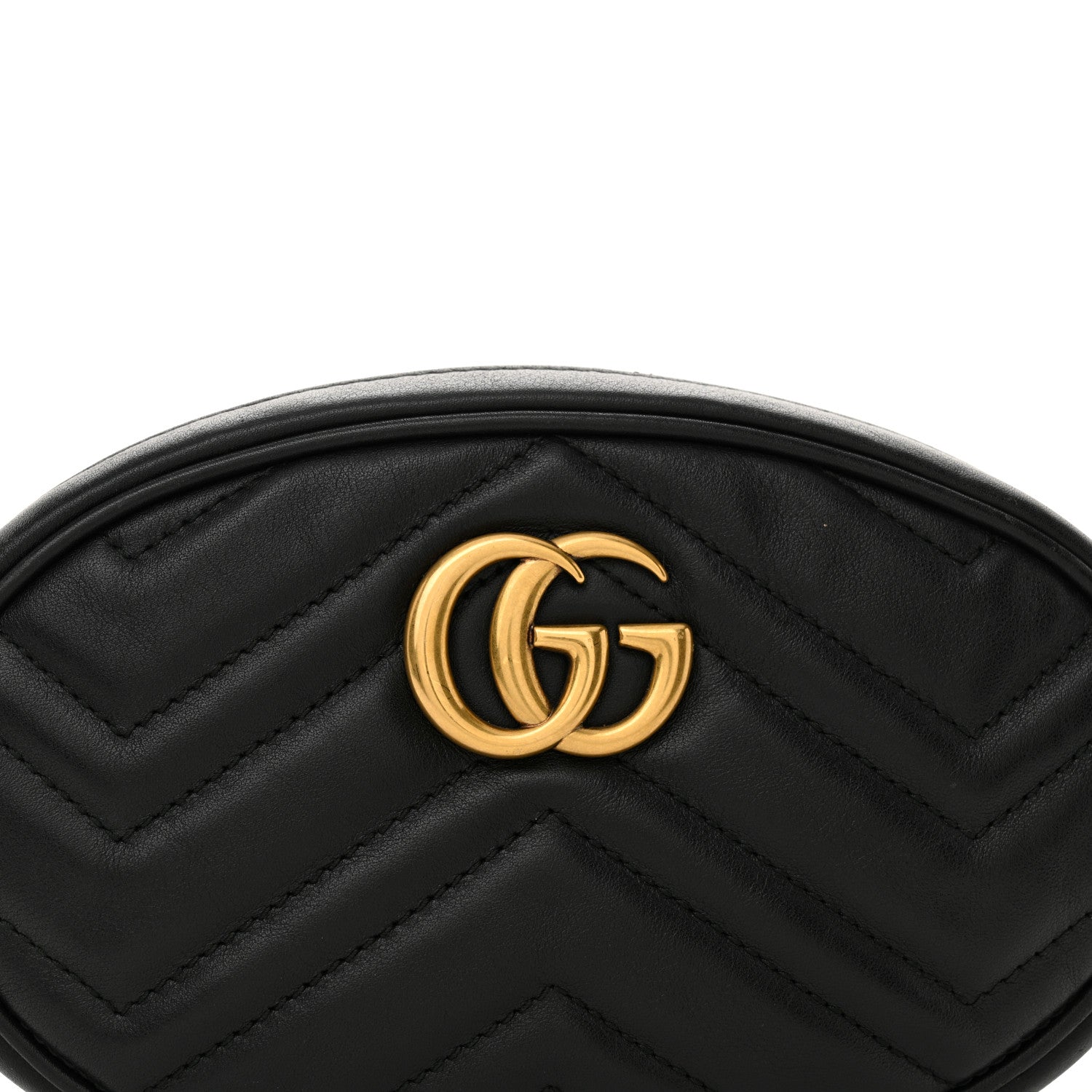 Calfskin Matelasse GG Marmont Belt Bag 85 34 Black