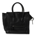 Drummed Calfskin Mini Luggage Black