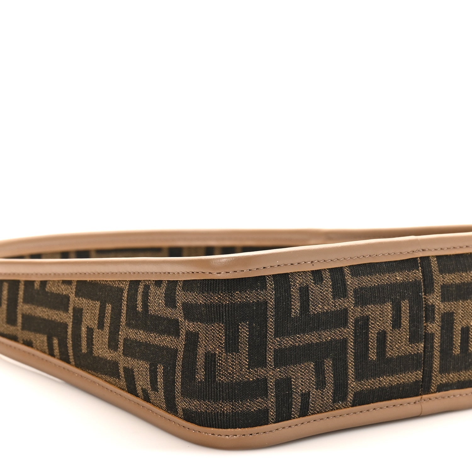 Fabric Jacquard Vitello Grace FF 1974 Mini Fendessence Shoulder Bag Tobacco Moro Ebano